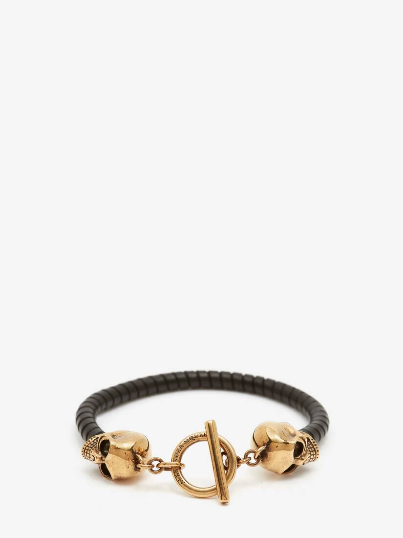 Pulsera Alexander McQueen T Bar Skull Hombre - Negros - Mexico 176-IELTBU